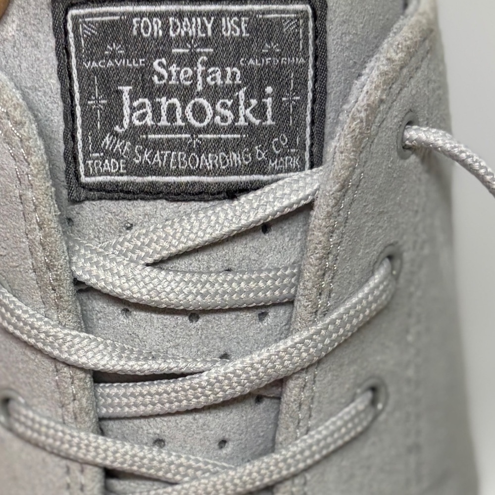 Nike SB Stefan Janoski Gray Suede Skate Shoes Mens 8.5 EU 42 Gum Sole Classic - Picture 10 of 11
